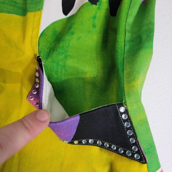 Vintage Berek Abstract Wearable Artsy Jacket Sz XL Full Zip Pockets Flare Sleeve - Picture 5 of 13